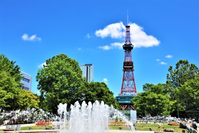 夏の札幌市大通公園。